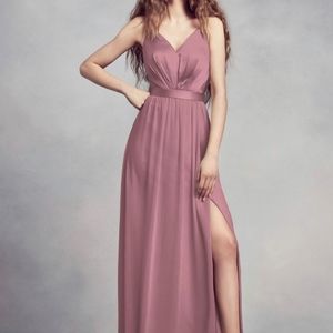 White Vera Wang Bridesmaid Dress + QUARTZ Size 2